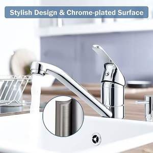 Moderno rubinetto da cucina in <span class=keywords><strong>oro</strong></span> zinco cromato di 360 gradi rotante a maniglia singola in ceramica <span class=keywords><strong>miscelatore</strong></span> lavello 2 classico caldo freddo - Product Image 4