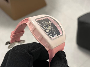 A New Fashionable, Classic and Elegant Style Luxurious pink Ceramic <b>Skeletonized</b> Tourbillon <b>Automatic</b> Mechanical Men's <b>Watch</b> - Product Image 4