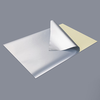 Vente en gros Papier feuille d'aluminium mat auto-adhésif Adhésif thermofusible Doublure de démoulage blanche