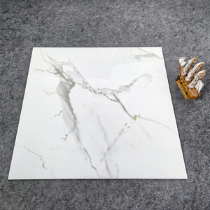 60x60 parlak Carrara beyaz Porcelanato döşeme fayans standart beyaz mermer seramik karo zemin için - Product Image 2