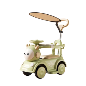 Mobil Mainan Anak Bertenaga Baterai Plastik ABS Empat Roda dengan Tongkat Dorong Musik Lampu Unisex 2-4 Tahun 6V4.5ah - Product Image 6