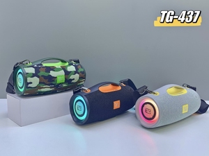 New T & G-437 màu xanh răng không thấm nước Loa di động với ánh sáng LED BT Stereo Bass woofer vải BT hoạt động Hot Bán Loa - Product Image 4