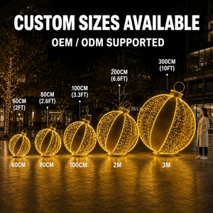 ลูกบอลประดับตกแต่งคริสต์มาส LED ขนาดใหญ่ <span class=keywords><strong>OBBO</strong></span> สำหรับตกแต่งกลางแจ้ง ใช้ในเชิงพาณิชย์ เหมาะสำหรับตกแต่งห้างสรรพสินค้าและลานพักผ่อน - Product Image 5