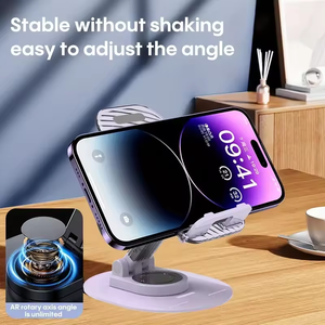 LeYi Support de téléphone portable et tablette pliable à rotation 360° en alliage d'aluminium ABS, idéal <span class=keywords><strong>pour</strong></span> le bureau et <span class=keywords><strong>la</strong></span> maison - Vente chaude - Product Image 5