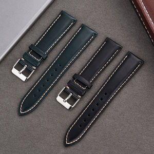 Juelong Vintage Ölgegerbtes Crazy-Horse-Echtleder Uhrenarmband 16mm 18mm 19mm 20mm 21mm 22mm Hochwertige Ausführung - Product Image 5