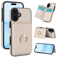 Étui de téléphone portefeuille de luxe en TPU+PU antichoc avec béquille pour iPhone 12 Pro 13 14 15 Plus 16E 16 Plus 17 17 Air