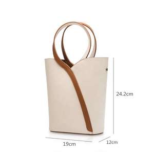 Sac seau élégant en cuir avec cordon de serrage pour femme, sac bandoulière de haute qualité, sac à main personnalisé pour femme - Product Image 3