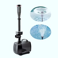 Petite pompe à eau de fontaine avec ensemble de buses réglables en forme de cloche et d'ombrelle, base d'aspiration et moteur silencieux pour aquarium de table