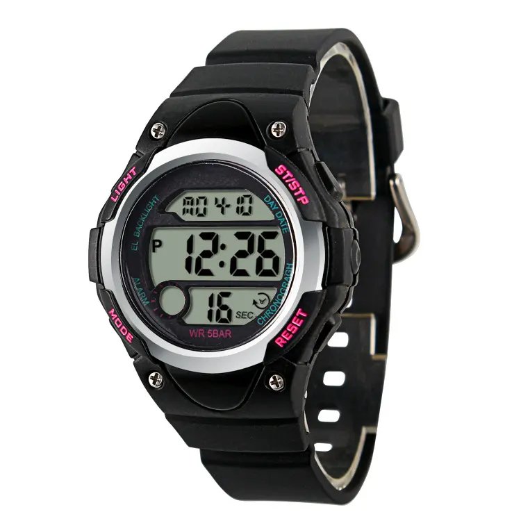 Plastic Hoesje Heren Alarm Week Stopwatch Klein Formaat Sport 30M Waterdicht Digitaal Horloge Voor Vrouwen Kind