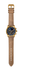 Reloj cronógrafo solar de bronce para hombre, movimiento de cuarzo solar japonés VR32, 50 m resistente al agua, correa de cuero genuino. - Product Image 6