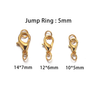 Fermoirs mousquetons pour bijoux, 50 pièces, or, argent, noir, bronze, pour la fabrication de bracelets, composants d'accessoires, boucle à ressort en forme de goutte - Product Image 3
