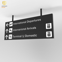 Signalisation directionnelle intérieure en aluminium Shenroden avec éclairage LED, taille/couleur personnalisables pour aéroport, parking de voitures et taxis