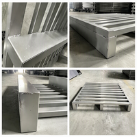 Étagères et rayonnages empilables, rayonnage à palettes robuste, structure solide, entrée 4 voies pour chariot élévateur, rayonnages amovibles, rayonnages en acier pour entrepôts