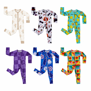 Combinaison bébé personnalisée, imprimé étoiles crème, bordure en flocons d'avoine, pyjama bébé doux et respirant - Product Image 3