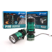 Lentille de projecteur LED H4 Mini 180W 19000LM 6500K 3 lentilles fisheye, lentille de projecteur LED laser pour phare