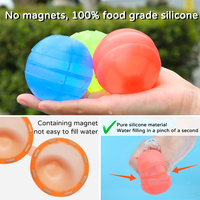 Ballons d'eau en silicone auto-scellants avec logo personnalisé, jouets bombes à eau, ballons d'eau réutilisables pour enfants, été, piscine, plage
