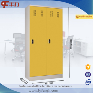 Casier en acier à 2 portes avec serrure à clé, armoire métallique pour club de fitness ou ski, pour le rangement et l'organisation - Product Image 5