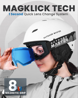 Lunettes de ski - Protection UV400, verres polarisés anti-buée, lunettes de ski de snowboard design |   Lunettes de soleil de sport OEM pour sports de neige