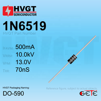 Diode redresseuse en silicium haute tension HVGT 1N6519 0,5A 10KV 70nS à récupération rapide et à courant élevé -55~+150°C Montage en surface