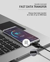 Adaptador AMPLEC USB C Micro USB a tipo C hembra a conector de conversión Micro USB macho