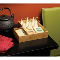 Lot de 5 organiseurs de tiroirs en bambou, durables et classiques, pour ustensiles de cuisine, rectangulaires, avec technique de laque durable, fournis directement par l'usine