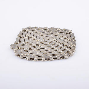 Chaîne de vélo argentée <span class=keywords><strong>antirouille</strong></span> à 10 vitesses avec chaîne de vélo en forme de X à 116 maillons pour pièces de vélo BMX/VTT - Product Image 2