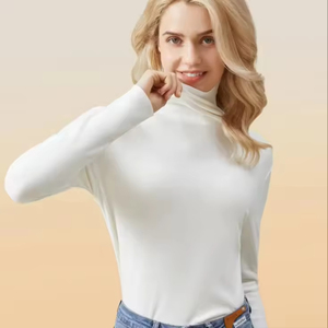 Pull col roulé mi-haut pour femme à manches longues du fabricant - Product Image 3