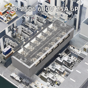 Tb-2506 600V 25A kép hàng đồng thau ô tô 2-cực điện <span class=keywords><strong>Barrier</strong></span> Strip khối dây dây nối 6 vị trí vít thiết bị đầu cuối - Product Image 3