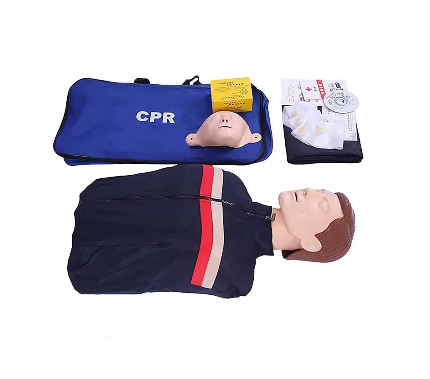 Logotipo personalizado CPR treinamento Enfermagem cpr manequim treinamento de primeiros socorros Metade Do Corpo CPR Manequim Simulador De Treinamento De Emergência adulto Manequim