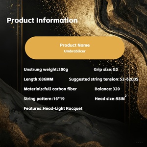 Professioneel carbon fiber tennisracket met 98 inch face size, 27 inch lengte, 300+/-5g gewicht voor <span class=keywords><strong>tennis</strong></span> - Product Image 6