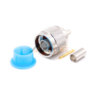 Connecteur coaxial RF mâle de type N, cossé droit ou à angle droit, à sertir pour câbles RG58, RG59, RG174, RG213, RG214, LMR200, LMR400