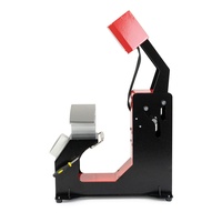 Nueva Máquina de Prensa de Calor para Gorras 3 en 1 Roja con Interfaz USB |   Prensa de Transferencia de Calor para Gorras con Temporizador Digital y Control de Temperatura