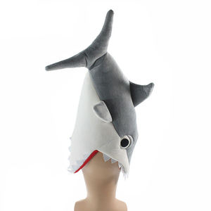 Chapeau de requin en peluche 61 cm, tricoté, motif dessin animé, chapeau de fête unisexe, cadeau d'anniversaire - Product Image 3