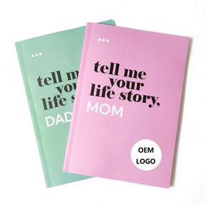 American Style Family Heritage <b>Memory</b> Keeper Journal Leather Mini A5 Deluxe Edition Notebook Gold/Silver Foil Embossed Logo Sewn - Product Image 1