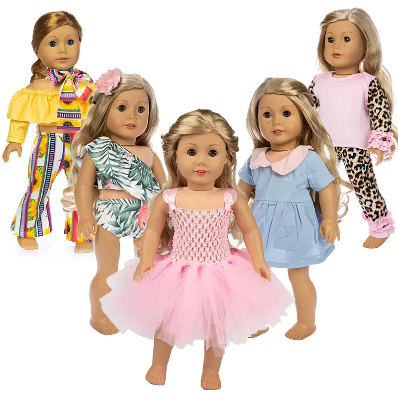 Baby Doll Clothes 5 Styles Skirt Clothes Dress Fit 45cm Doll And 18 Inch Girl cCute Toy Outfit Girls Gifts