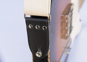 Correa de guitarra de cuero personalizada, correas de guitarra de cuero vegano suave, correa de guitarra de poliéster, correa de guitarra clásica, cierre de correa de guitarra, correa de hombro - Product Image 3