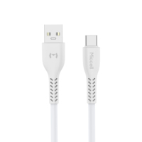 Câble de charge rapide Miccell en PVC 3A blanc, Type C vers Type C/L, USB-A vers USB-C pour iPhone et Xiaomi