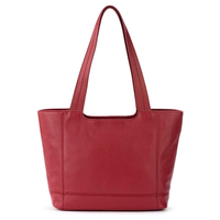 Sac fourre-tout en cuir véritable de couleur unie, design tendance, fabriqué en usine, léger avec poignée confortable