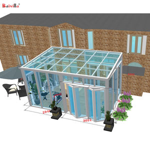 Serres de luxe vertes, imperméables, pour balcon, fabriquées en Chine, abris d'été durables, solariums avec profilés en <span class=keywords><strong>aluminium</strong></span> - Product Image 3