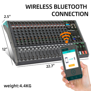 คอนโซลเครื่องเสียง16ช่องเครื่องผสมสัญญาณเสียง48V Phantom USB สินค้ามาใหม่ PA16มืออาชีพ - Product Image 5