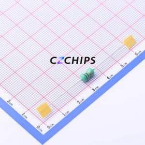 วงแหวนสี YAL0510-1R0M/ตัวเหนี่ยวนำผ่านรู (THT),D5xL12mm 1uH 20% 900mA 250Mohm - Product Image 1