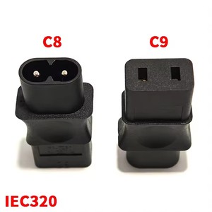 IEC320 C8 Stecker auf <span class=keywords><strong>C9</strong></span> 2-Pin Buchse Adapter 6A 250V C8 zu <span class=keywords><strong>C9</strong></span> Stromwandlerstecker - Product Image 1