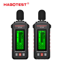 Medidor de Ruido HABOTEST HT72A/B, Detector de Decibelios, Instrumento de Detección de Ruido, Medidor de Nivel de Sonido Portátil, Negro/Rojo