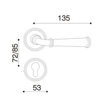 Ensemble de poignées de porte à levier en laiton chromé de luxe, serrure factice pour portes en bois, idéal pour chambres et toilettes