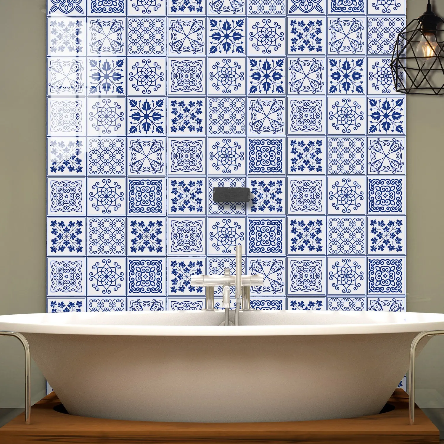 Stiker dinding dekorasi dapur, stiker dinding seri ubin PVC berperekat untuk kamar mandi