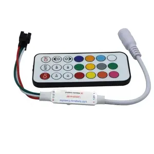 MINI 21Keys RGB LED Strip RF Controller Full Color Remote Control with Addressable Pixel Strip Lamp for WS2812B WS2811