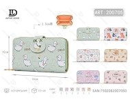 Portefeuille à un seul bouton, taille moyenne, en cuir synthétique microfibre, usage quotidien, unisexe - Product Image 1