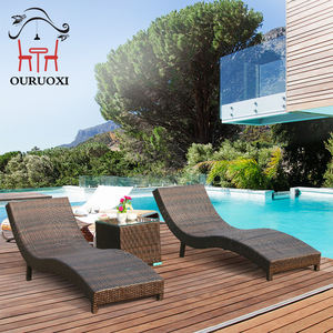 Chaise <span class=keywords><strong>de</strong></span> plage pour piscine <span class=keywords><strong>de</strong></span> loisirs en plein air en rotin PE - Product Image 3