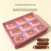 Jouet Squishy Barre de Chocolat Coque Croustillante Extérieur Croquant Intérieur Doux Fausse Barre de Chocolat Jouet Anti-Stress à Presser