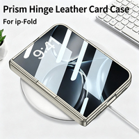 Étui Minibook pour iPhone Duo DUO en cuir PU avec fente pour stylo, protection intégrale tout-en-un avec protection de la charnière et coque en verre haute teneur en aluminium